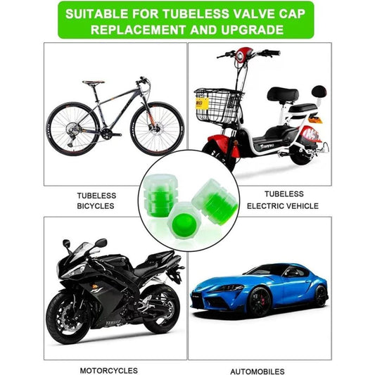Tyre Valve Caps Luminous Glow Car Tire Air Stem Valve Cap