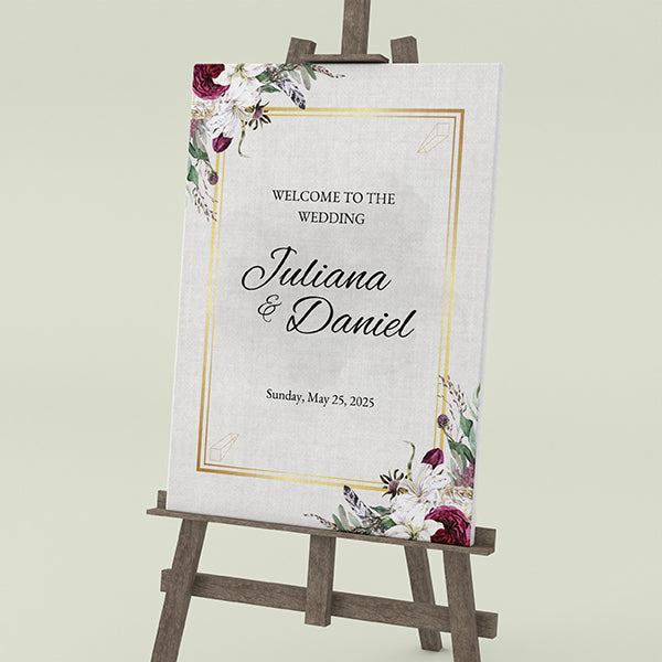 Welcome Wedding Customize Name Sunboard
