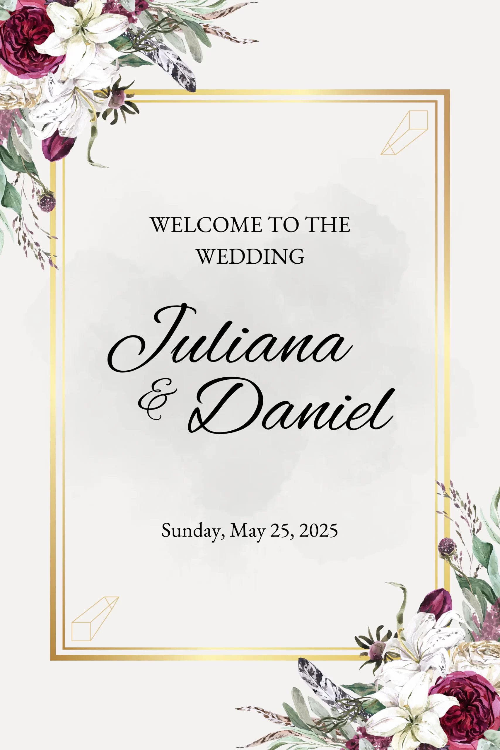 Welcome Wedding Customize Name Sunboard
