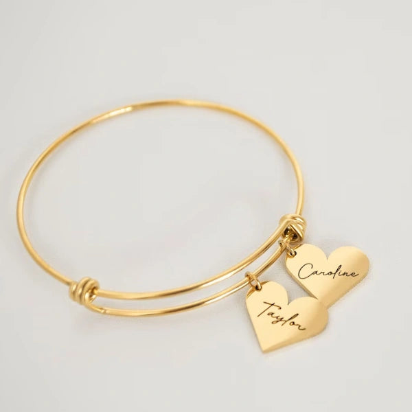 Personalized Heart Shape Couple Name Bracelet