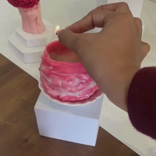 Textured Spiral Candle