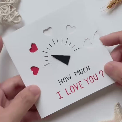 How Much I Love You Meter Card
